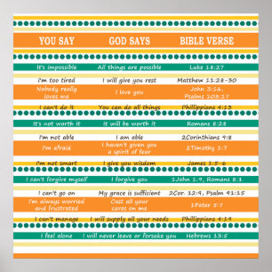 SIE SAGEN GOD SAYS - Optimismus und Hoffnung Schri Poster