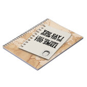 Sie sagen, ich träume zu groß, ich sage, zu klein notizblock (Linke Seite)