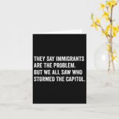 Sie sagen, Immigranten seien das Problem. Wer T ge Karte (Gelbe Blume)