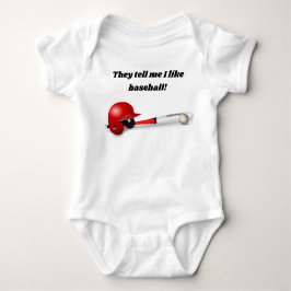 Sie sagen mir, dass ich Baseball-Baby-Bodysuit mag Baby Strampler