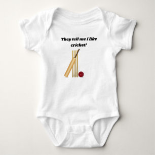 Sie sagen mir, dass ich Cricket mag Baby Strampler