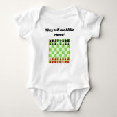 Sie sagen mir, ich mag Schach-Baby-Bodysuit Baby Strampler (Vorderseite)