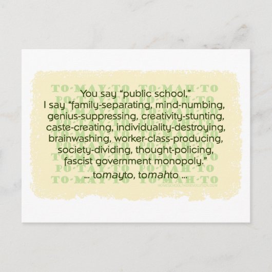 Sie sagen Tomato Postkarte (Vorderseite)