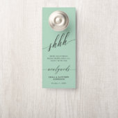 Sie sagt, dass grüne Kalligrafie die Hochzeit nich Türanhänger (Auf Knauf)