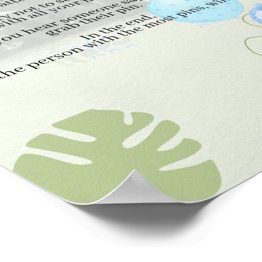 Sie sagt nicht Baby Blue Dinosaur Ballon Poster (Ecke)