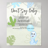 Sie sagt nicht Baby Blue Dinosaur Ballon Poster (Vorne)