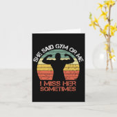 Sie sagte, Gym oder ich vermisse ihren Muskelknusp Karte (Gelbe Blume)