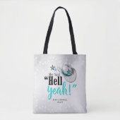 Sie sagte 'Hell Yeah' Cowgirl Hat Aquamarin ID927 Tasche (Vorderseite)
