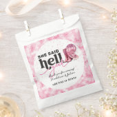 Sie sagte Hell Yeah Pink Western Booth Hat Hochzei Geschenktütchen (Ausgeschnitten)