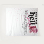 Sie sagte Hell Yeah Western Booth Hochzeitsvorhang Wandteppich (Vorderseite (Horizontal))