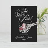 Sie sagte, ich würde Skeleton Handring Box Verlobu Ankündigung (Stehend Vorderseite)