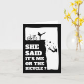 Sie sagte ihr mich oder das Fahrrad-Spaß-Rad Karte (Gelbe Blume)