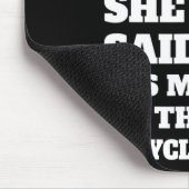Sie sagte ihr mich oder das Fahrrad-Spaß-Rad Mousepad (Ecke)