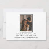 SIE SAGTE JA 2 Foto Kalligrafie Engagement Partei Einladung (Rückseite)