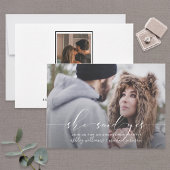 SIE SAGTE JA 2 Foto Kalligrafie Engagement Partei Einladung