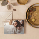 Sie sagte ja 3 Foto QR Code Verlobung Einladung