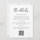 Sie sagte Ja All-in-One QR-Code Brautparty Einladung (Rückseite)