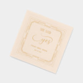 Sie sagte ja, Art-Deco-Brautparty Servietten Mit Folie (Links)