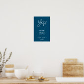 Sie sagte Ja Banner Verlobung Begrüßung Poster (Küche)