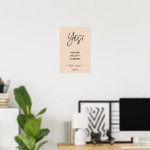 Sie sagte Ja Banner Verlobung Begrüßung Poster (Heimbüro)