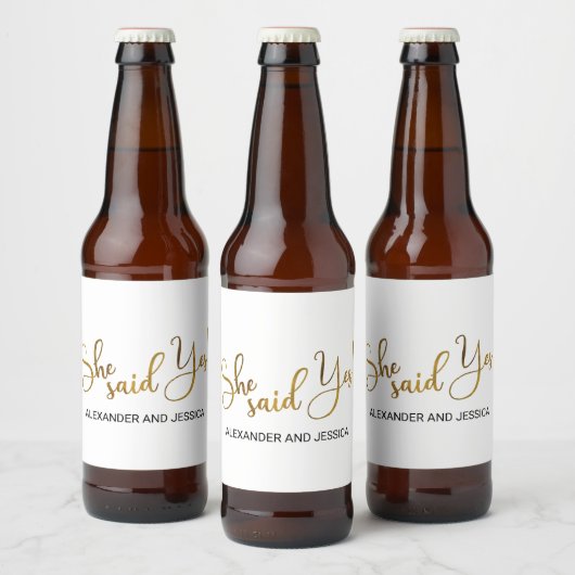 Sie sagte Ja Bierflaschenetikett (Flaschen)