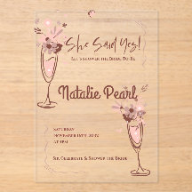 Sie sagte Ja Braut-to-be Florale Brautparty