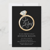 Sie sagte ja Bridal Dusche Einladung (Vorderseite)