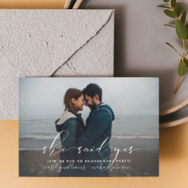 Sie sagte ja, Calligrafy Engagement Partei einlade Einladung