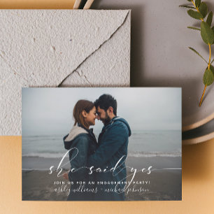Sie sagte ja, Calligrafy Engagement Partei einlade Einladung