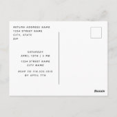 Sie sagte ja, Calligrafy Engagement Partei einlade Postkarte (Rückseite)