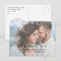 Sie sagte ja, Calligrafy Engagement Partei einlade