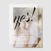 Sie sagte Ja Einfache Engagement Party Pergament Einladungen (Versatz (Ehepaar))
