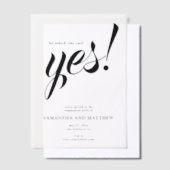 Sie sagte Ja Einfache Engagement Party Pergament Einladungen (Versetzt)
