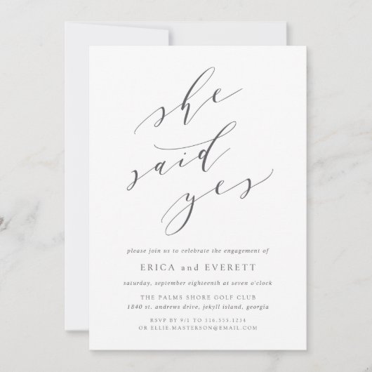 Sie sagte ja | Einladung der Interessengruppe (Vorderseite)