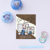 Sie sagte ja - Einladung zur Foto-Engagement-Parte Flyer (Einzeln)