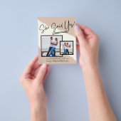 Sie sagte ja - Einladung zur Foto-Engagement-Parte Flyer (Gruppe)