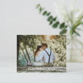 Sie sagte ja, elegante Typografie Postkarte (Stehend Vorderseite)