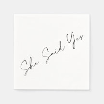 Sie sagte ja, elegante Typografie