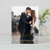 Sie sagte Ja, Engagement für das moderne Foto Folieneinladung (Stehend vorne)