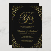 Sie sagte ja Engagement Partei Einladung (Vorne/Hinten)