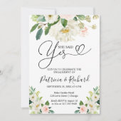 Sie sagte ja Engagement Partei Einladung Bloral (Vorderseite)