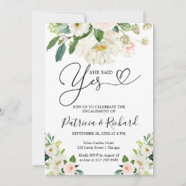 Sie sagte ja Engagement Partei Einladung Bloral