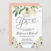 Sie sagte ja Engagement Partei Einladung Bloral (Vorne/Hinten)