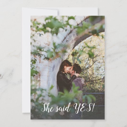 Sie sagte ja, ENGAGEMENT PARTEI lädt ein | Bild hi Einladung (Rückseite)