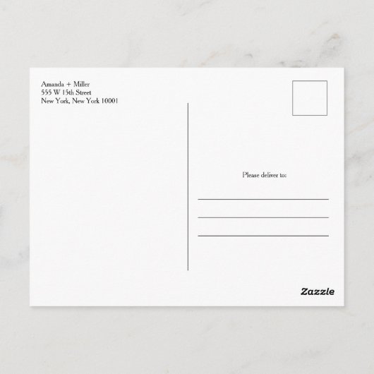 Sie sagte Ja-Engagement-Partei Postkarte (Rückseite)