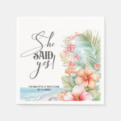 Sie sagte Ja-Engagement-Partei Serviette (Vorderseite)