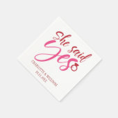 Sie sagte Ja-Engagement-Partei Serviette (Ecke)