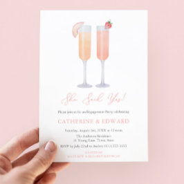 Sie sagte ja Engagement Party Cocktail Stunde Einladung