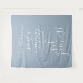 Sie sagte Ja Engagement Party Foto-Prop Wandteppich (Vorderseite (Horizontal))