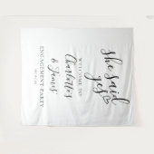 Sie sagte Ja Engagement Party Foto-Prop Wandteppich (Vorderseite (Horizontal))